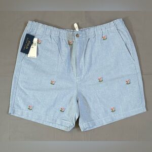 NWT Men’s Polo Ralph Lauren Light Blue Flamingo Shorts Size XXL